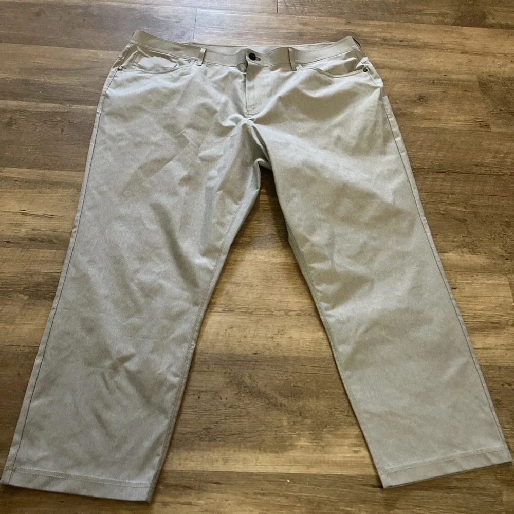 Public Rec Workday Pants Mens 42x28 Grey Straight 5-Pocket Nylon Stretch Chino